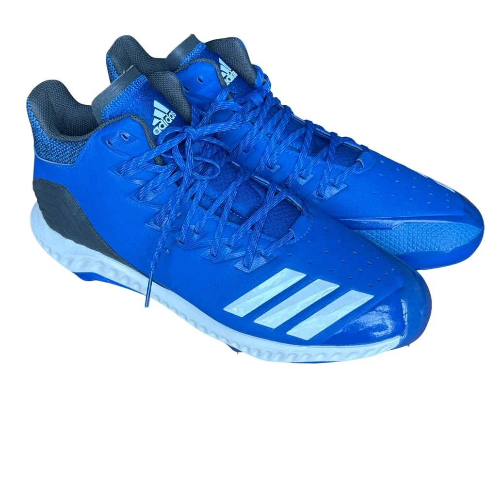 Adidas Afterburner 4 Metal Baseball Cleats Royal Blue White CG5177 Mens 12.5